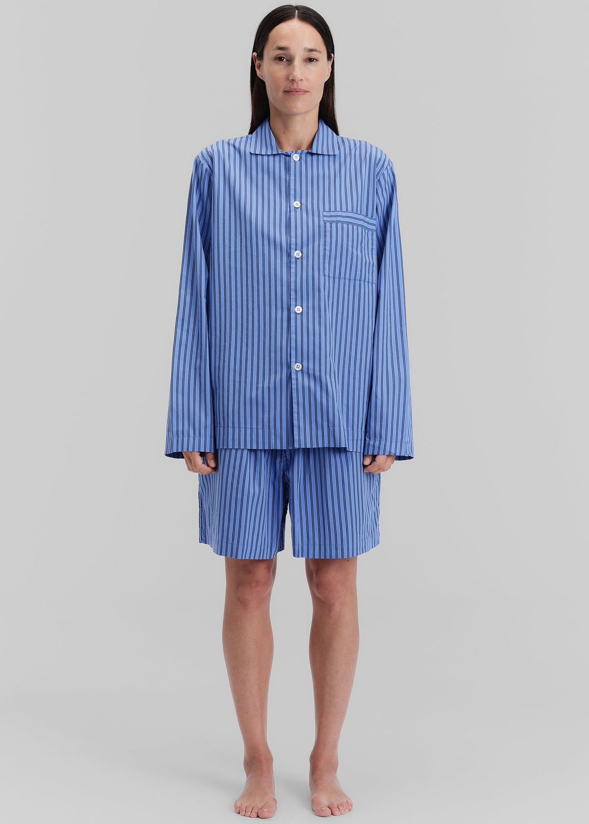 Tekla Poplin Pyjama Shorts - Boro Stripes β view 2 of 10