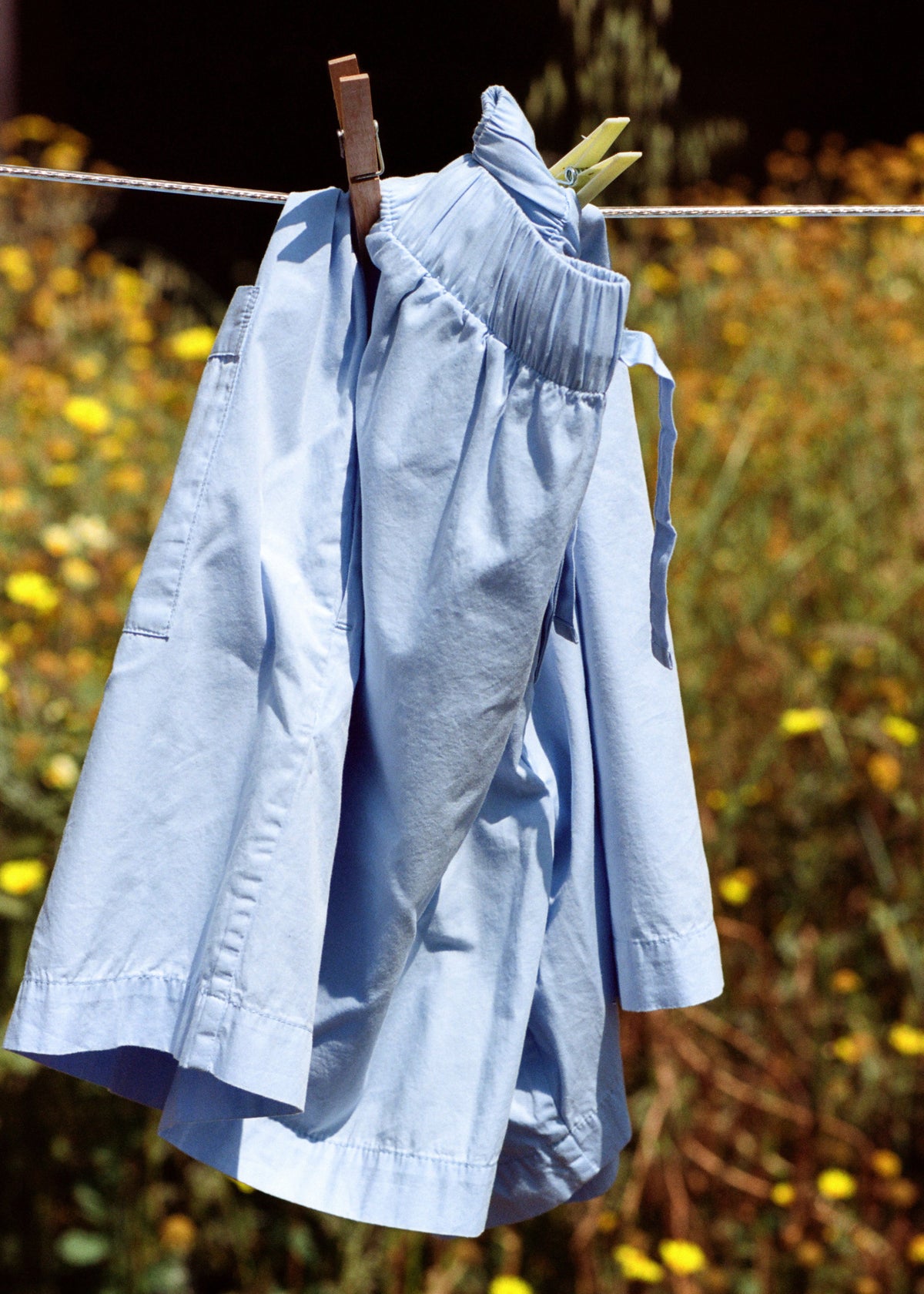 Tekla Poplin Pyjama Shorts - Cornflower Blue β view 3 of 11