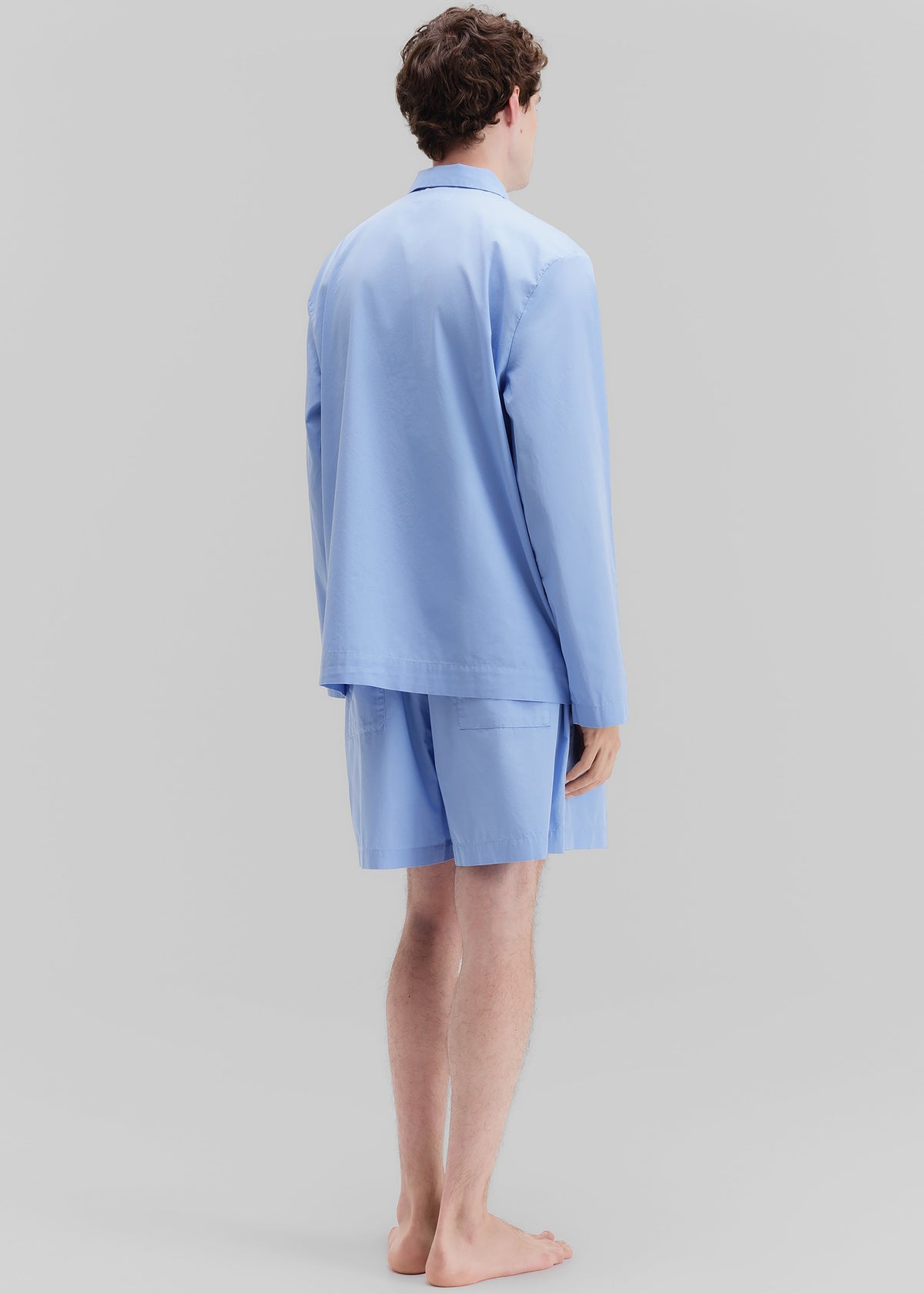 Tekla Poplin Pyjama Shorts - Cornflower Blue β view 10 of 11