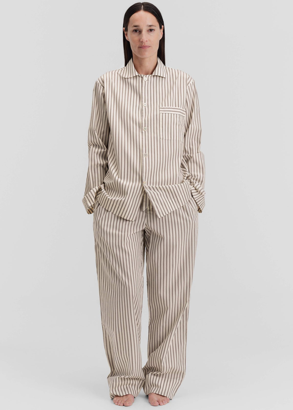 Tekla Poplin Pyjama Pants - Hopper Stripes β view 1 of 9