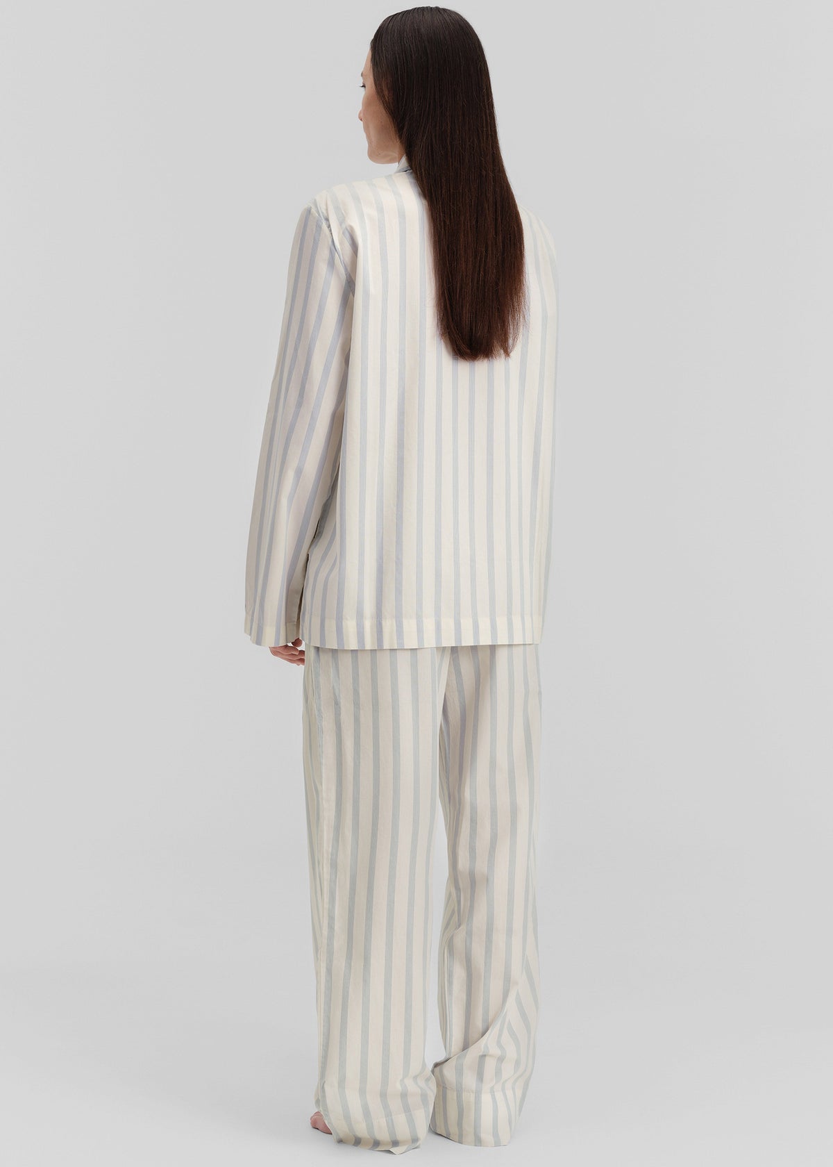 Tekla Poplin Pyjama Pants - Needle Stripes β view 8 of 9