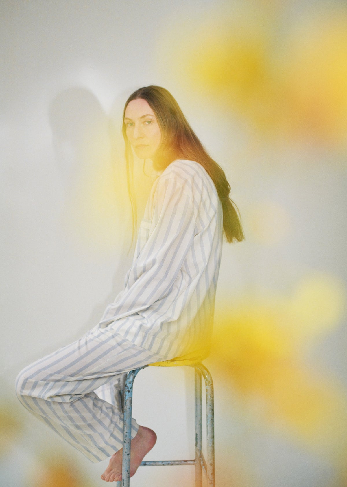 Tekla Poplin Pyjama Pants - Needle Stripes β view 4 of 9