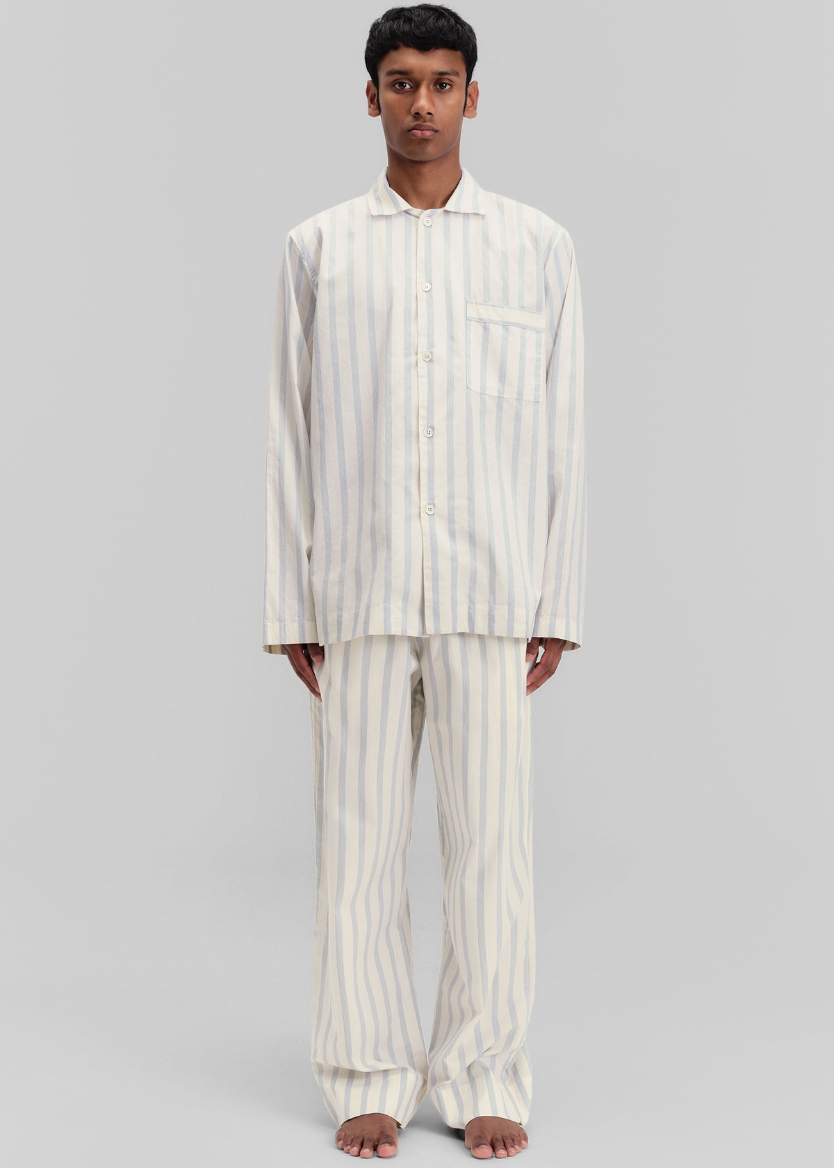 Tekla Poplin Pyjama Pants - Needle Stripes β view 5 of 9