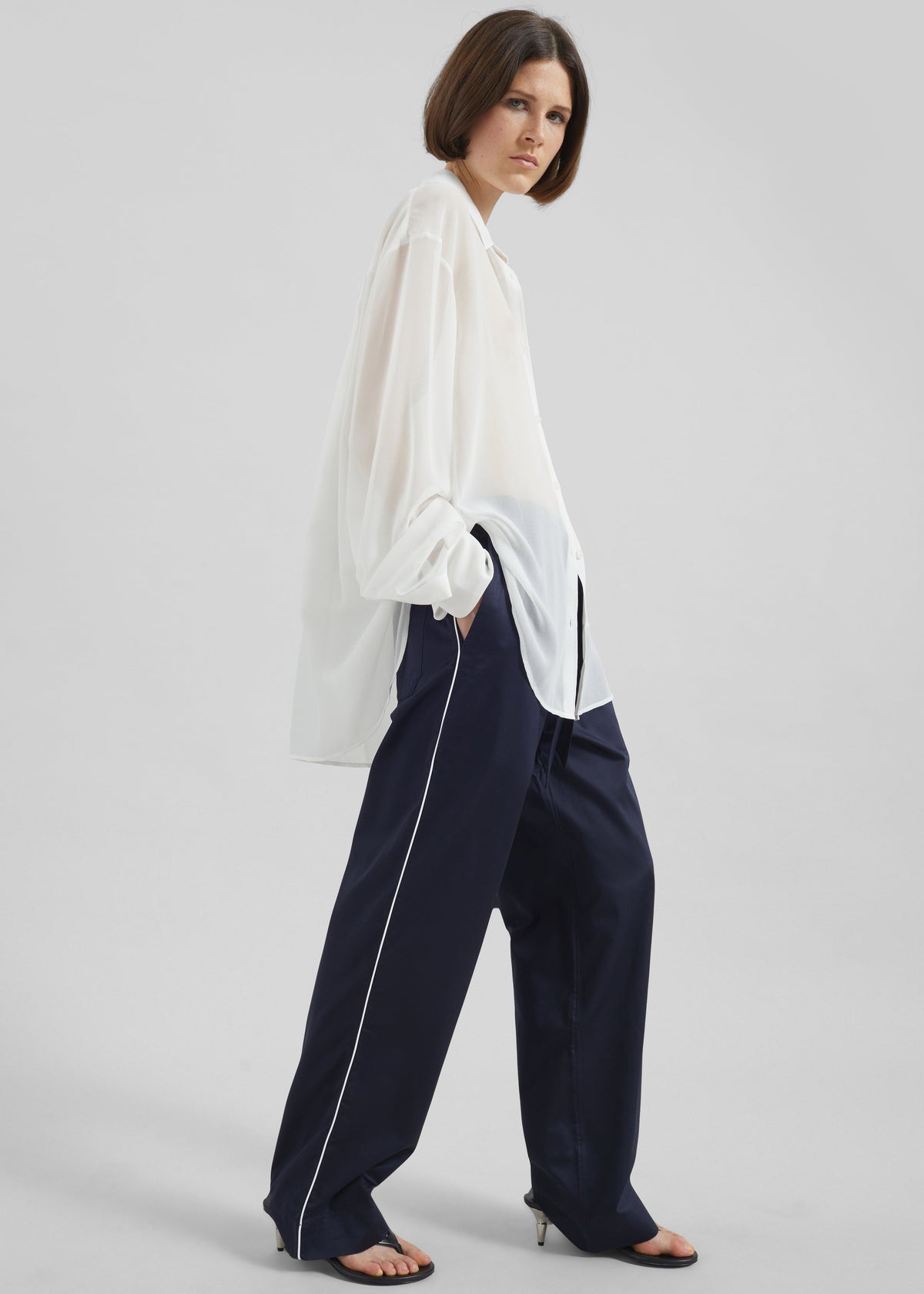 Tekla Sateen Pyjama Pants - Chelsea β view 1 of 14