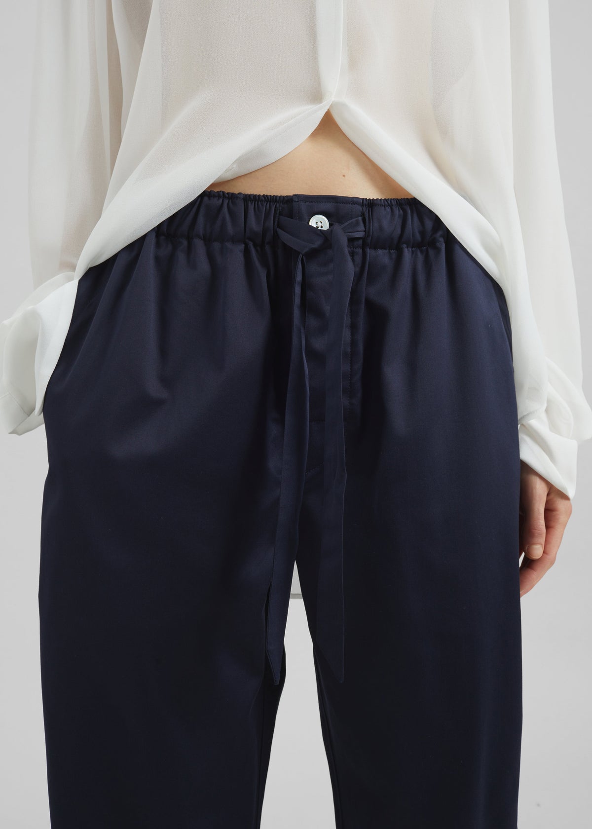 Tekla Sateen Pyjama Pants - Chelsea β view 4 of 14