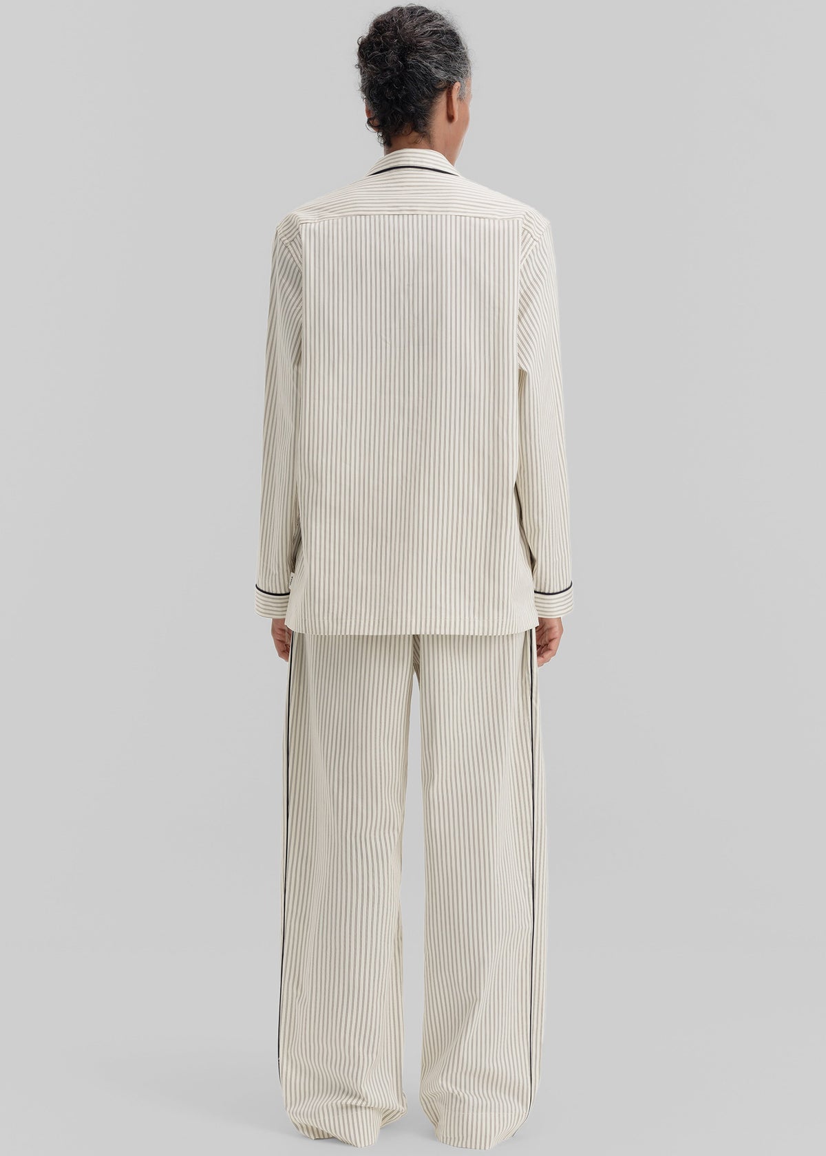 Tekla Sateen Pyjama Pants - Brown Pinstripe β view 6 of 8