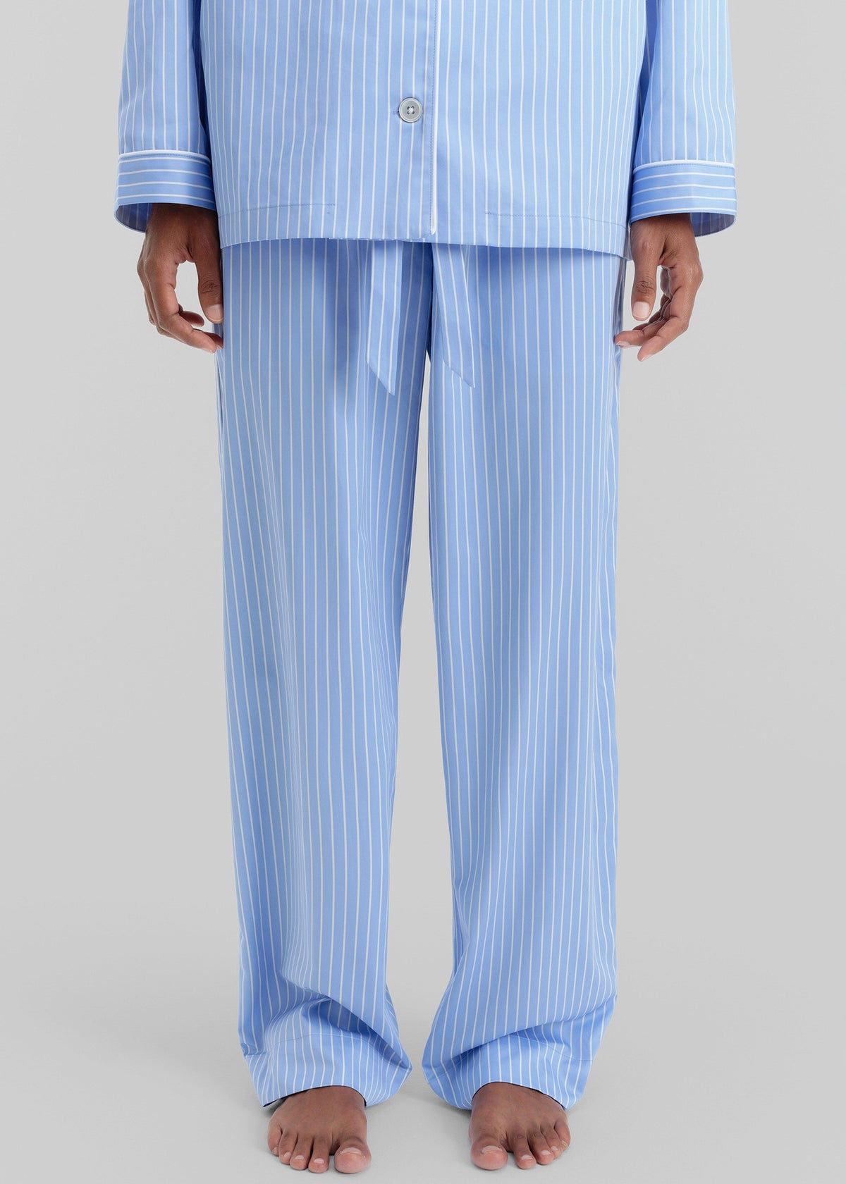 Tekla Sateen Pyjama Pants - Polo Stripes β view 3 of 7