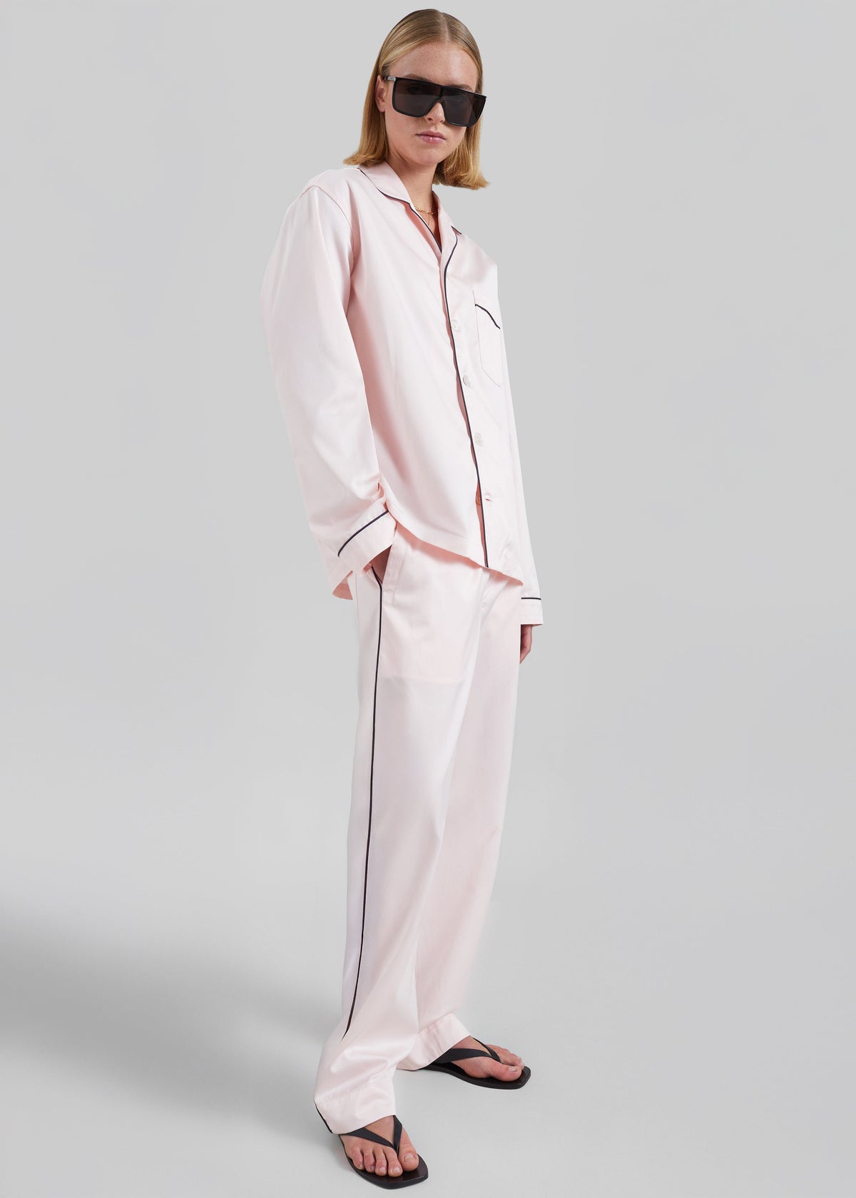 Tekla Sateen Pyjama Shirt - Porter β view 10 of 13