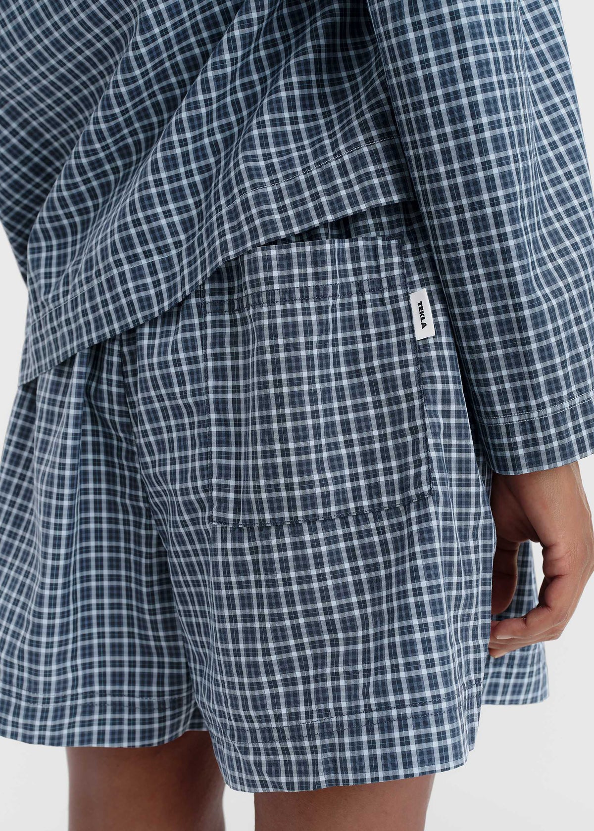 Tekla Fine Twill Shorts - Lanegan Checks β view 4 of 6