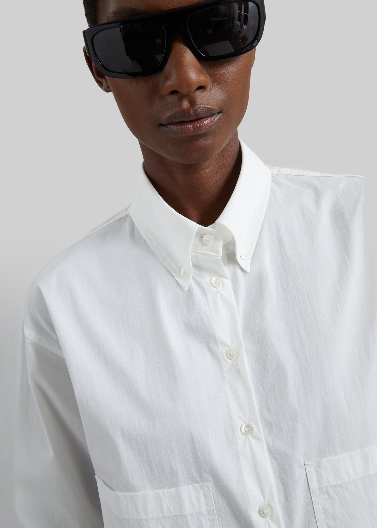 Tellaro Cropped Boxy Shirt - White β view 2 of 6