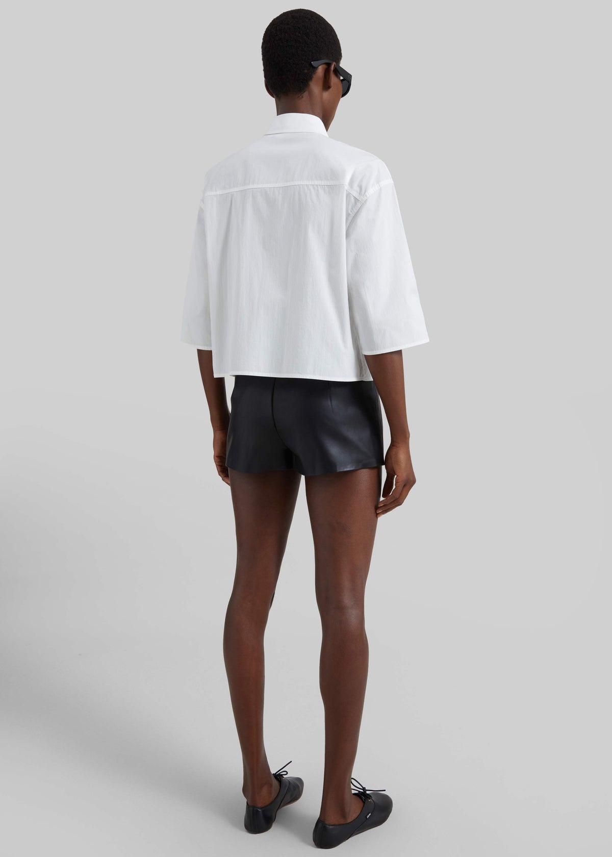 Tellaro Cropped Boxy Shirt - White β view 5 of 6