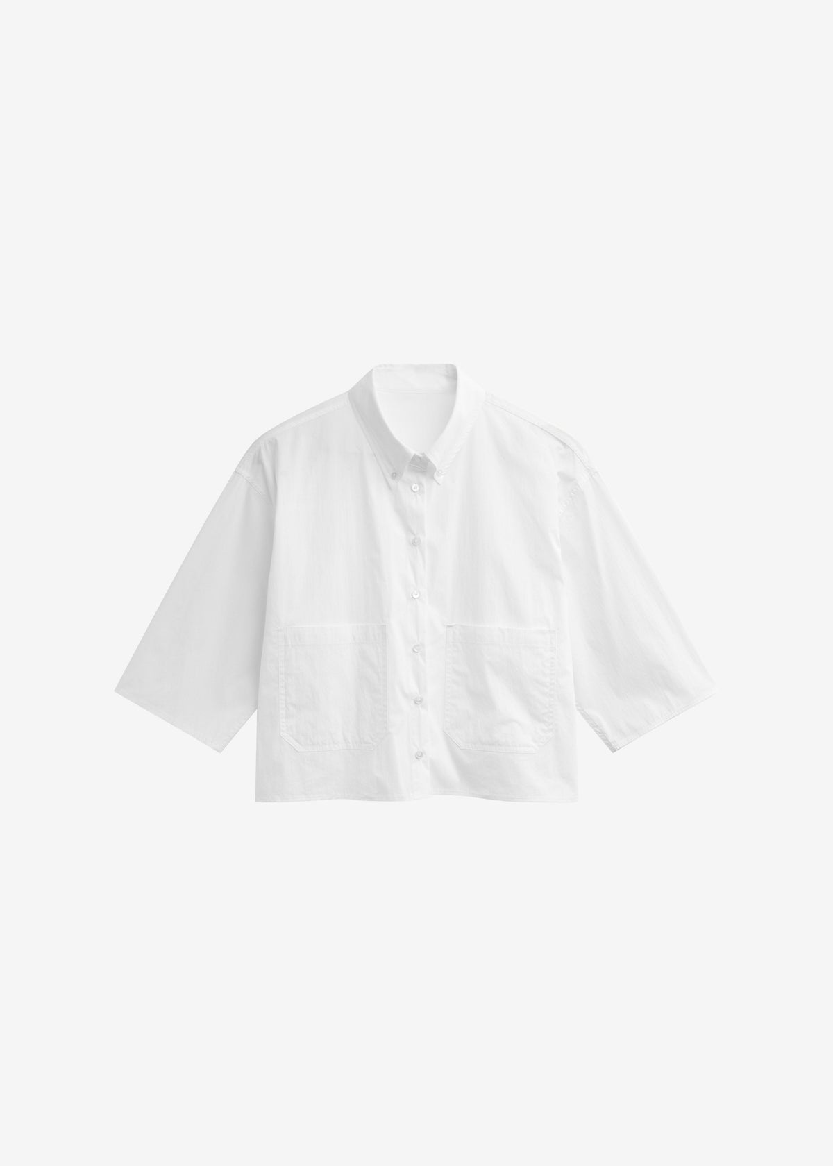 Tellaro Cropped Boxy Shirt - White β view 6 of 6
