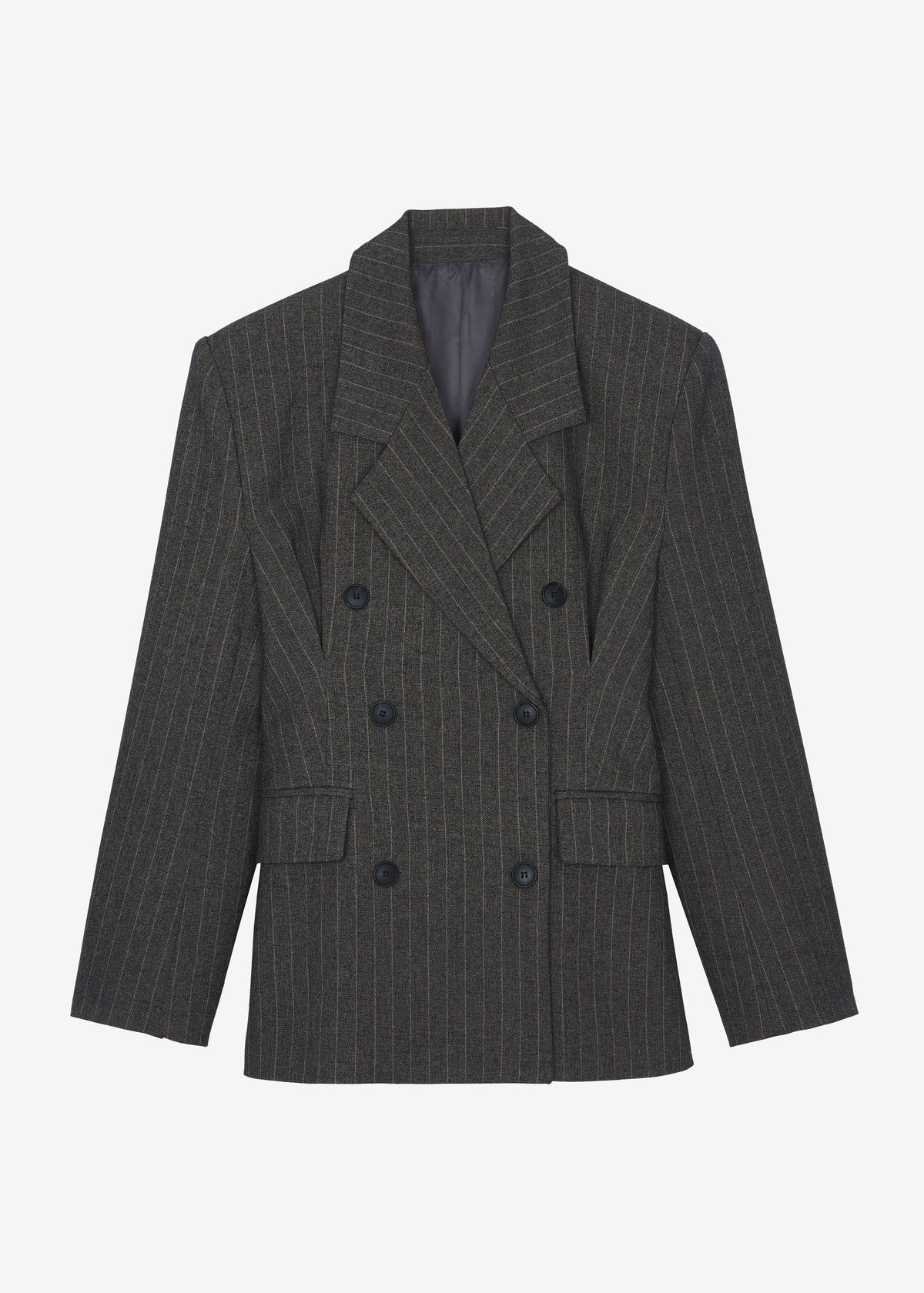 Tenby Striped Cinched Blazer - Brown Melange β view 9 of 9