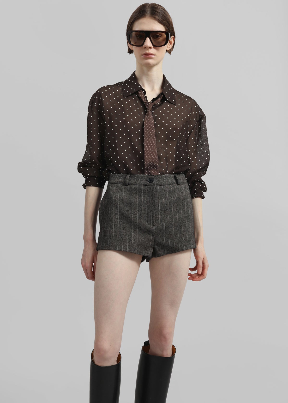Tenby Striped Hot Pants - Brown Melange β view 5 of 8