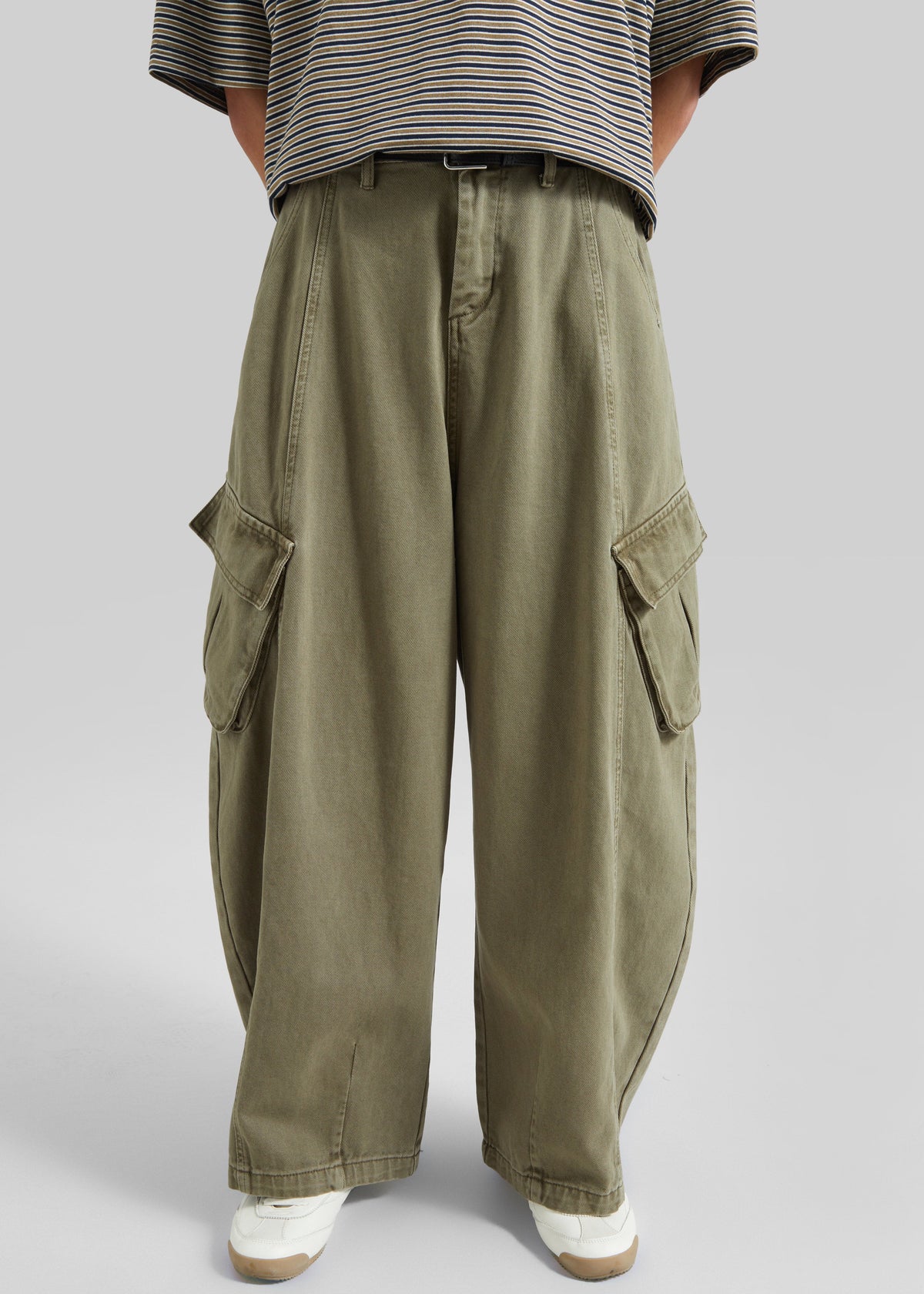 Terence Curved Cargo Pants - Pale Olive β view 5 of 10