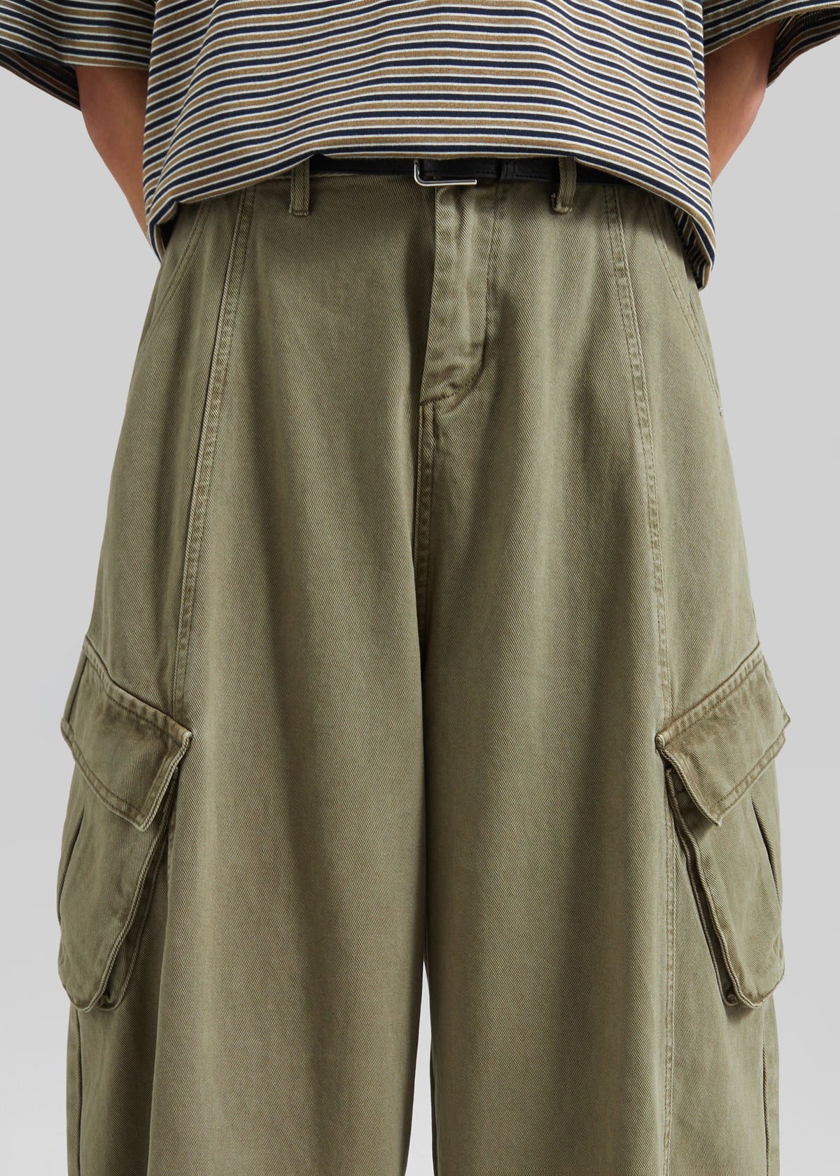 Terence Curved Cargo Pants - Pale Olive β view 3 of 10