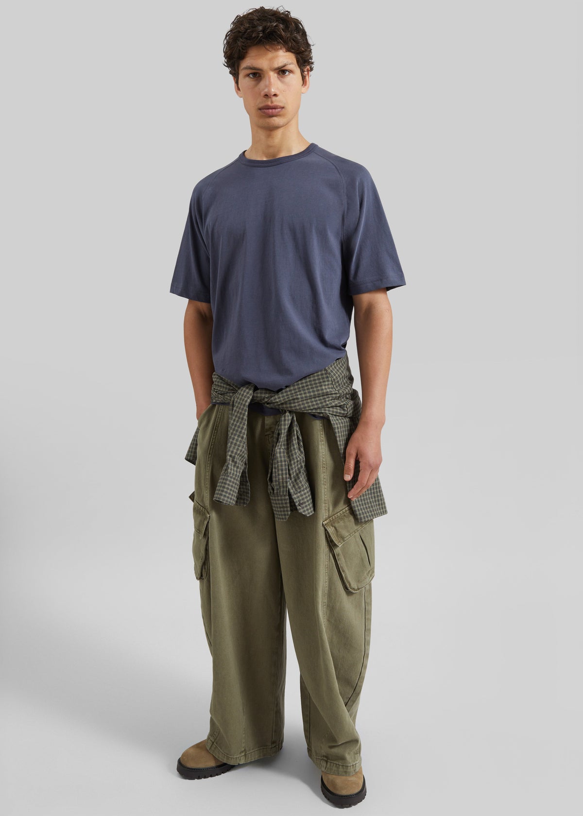 Terence Curved Cargo Pants - Pale Olive β view 7 of 10
