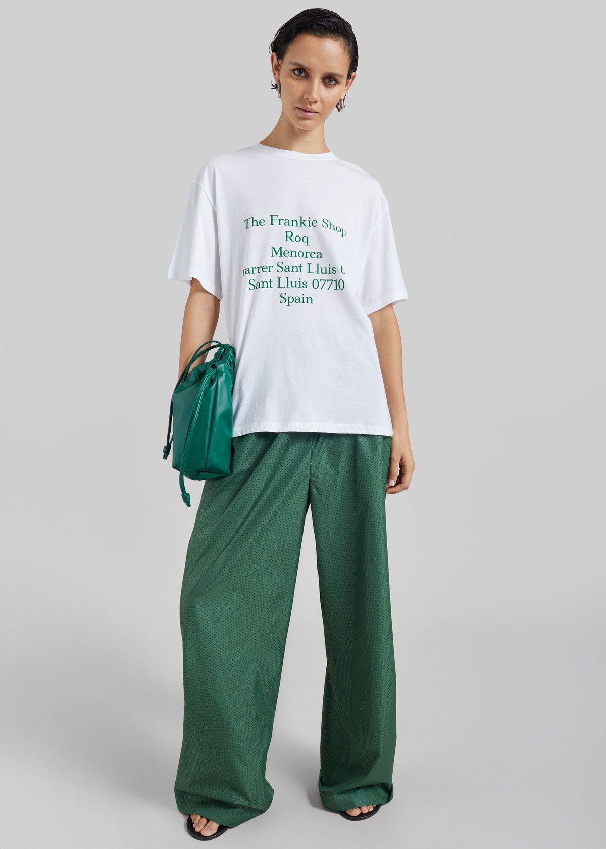 Nickishop Roq T-Shirt - White/Green β view 2 of 5