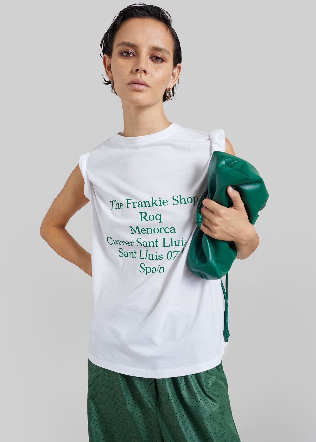 Nickishop Roq T-Shirt - White/Green β view 3 of 5