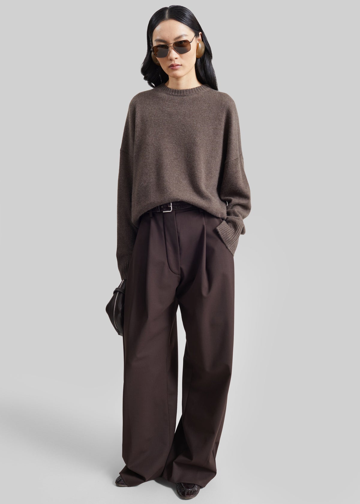 TheLatest Billie Wool Trousers - Brown β view 1 of 7