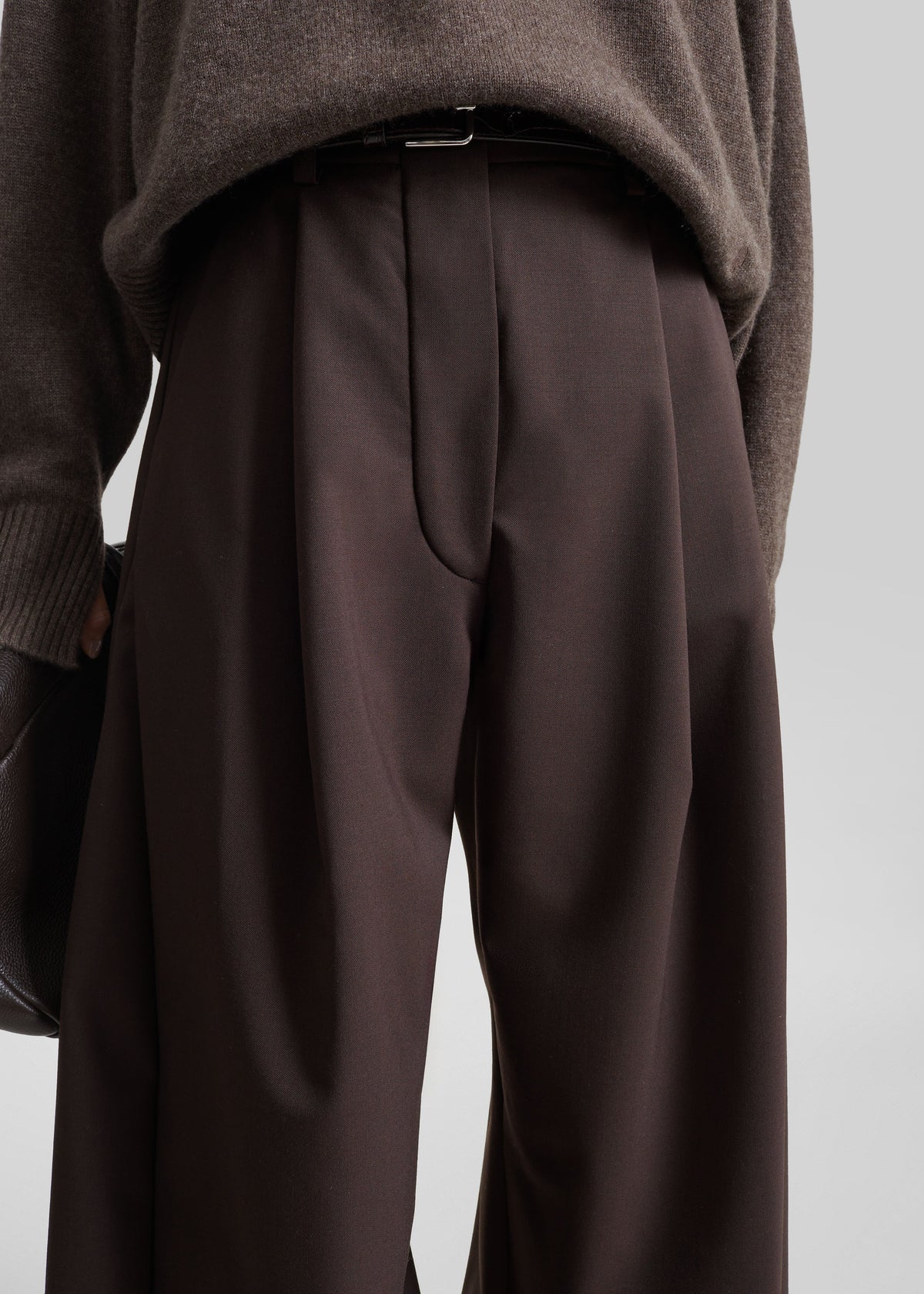TheLatest Billie Wool Trousers - Brown β view 3 of 7