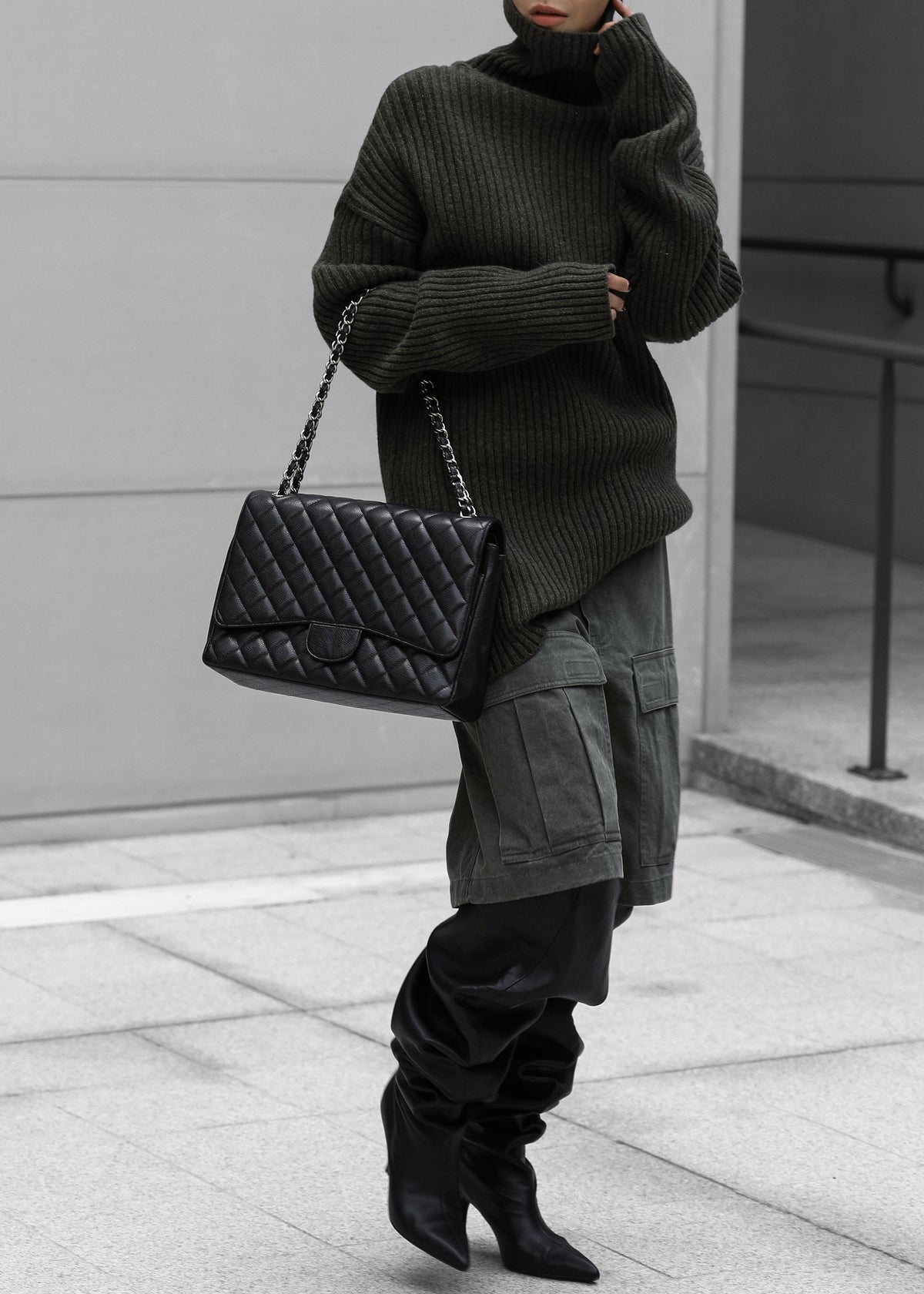 Thelma Ribbed Sweater Dress - Khaki β view 6 of 11