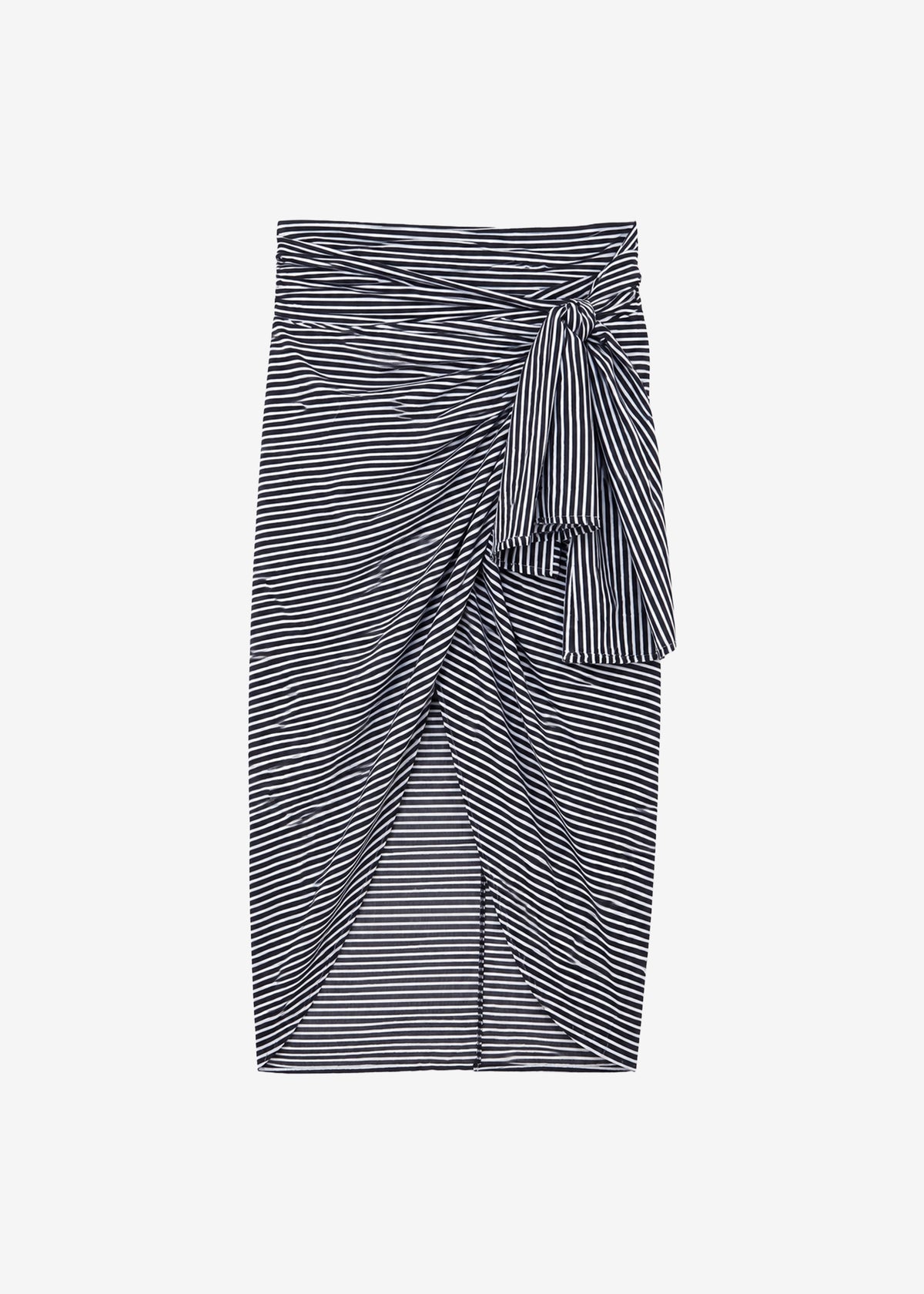 Thira Wrap Skirt - Black/White Stripe β view 11 of 11