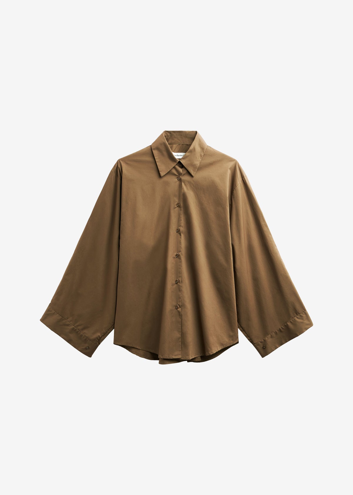 Tila Satin Wide Sleeve Shirt - Brown β view 6 of 6