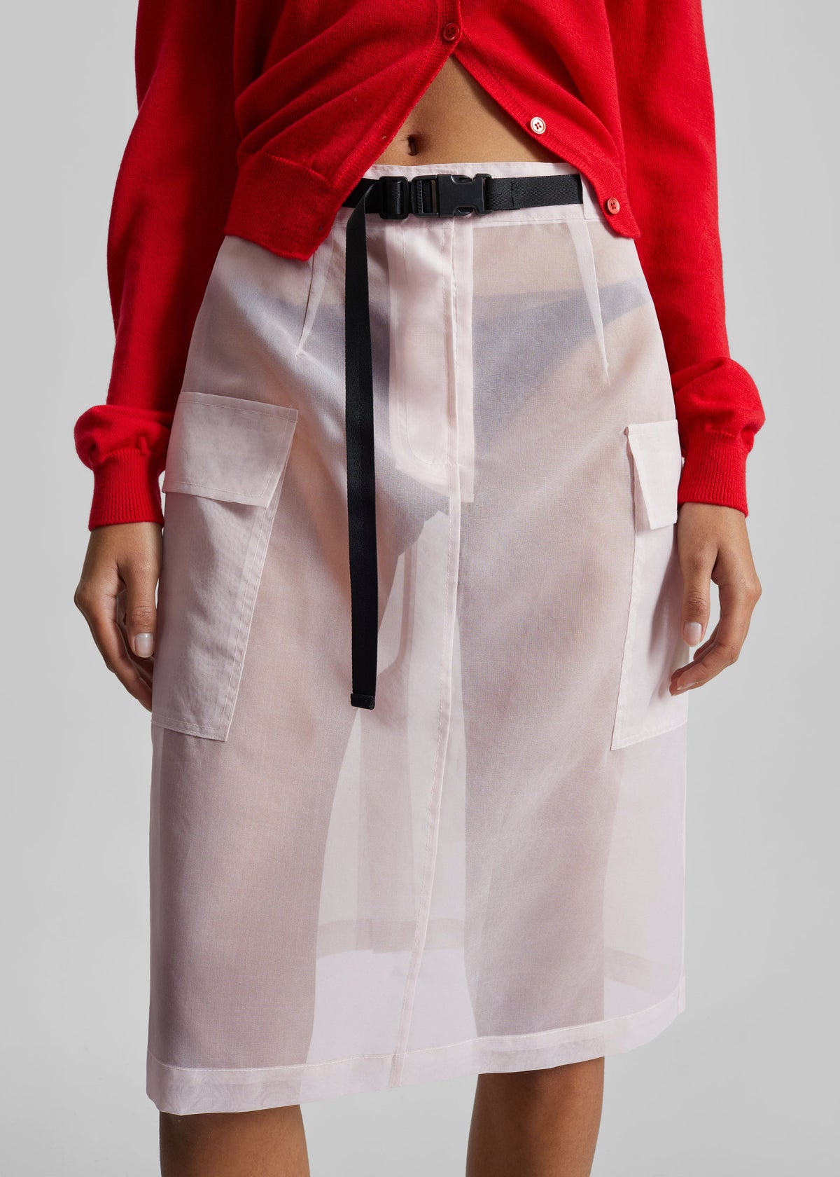 Tilly Sheer Utility Skirt - Faded Pink β view 4 of 9