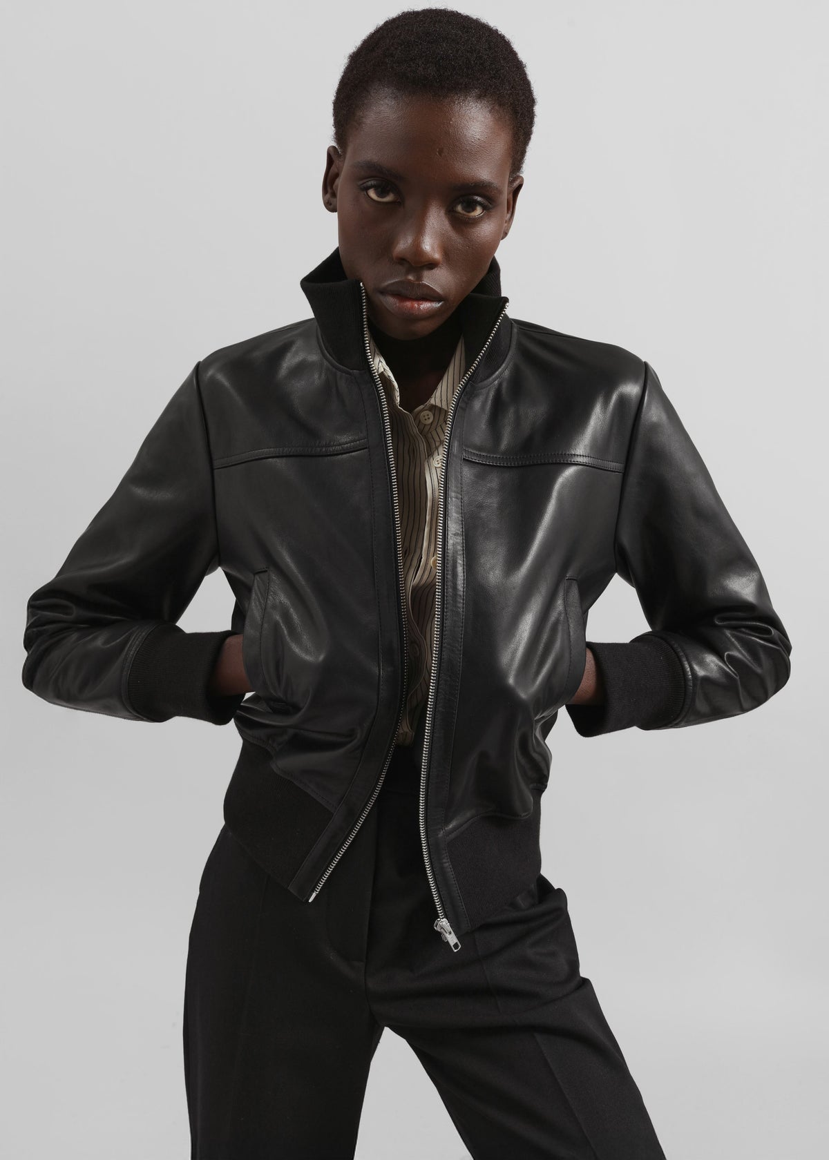 Tobias Leather Jacket - Black β view 5 of 7
