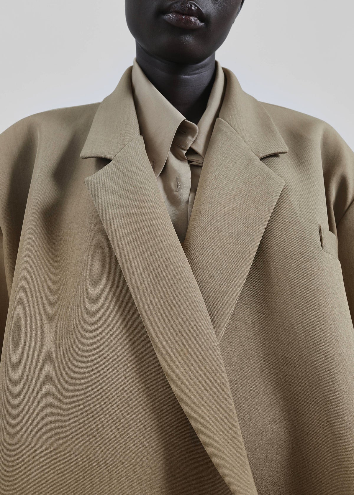 Tolmer Boxy Wrap Blazer - Taupe Melange β view 8 of 12