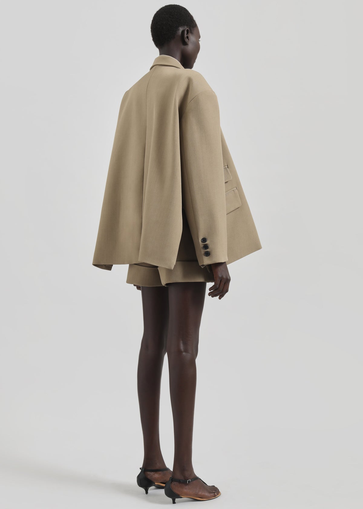 Tolmer Boxy Wrap Blazer - Taupe Melange β view 11 of 12