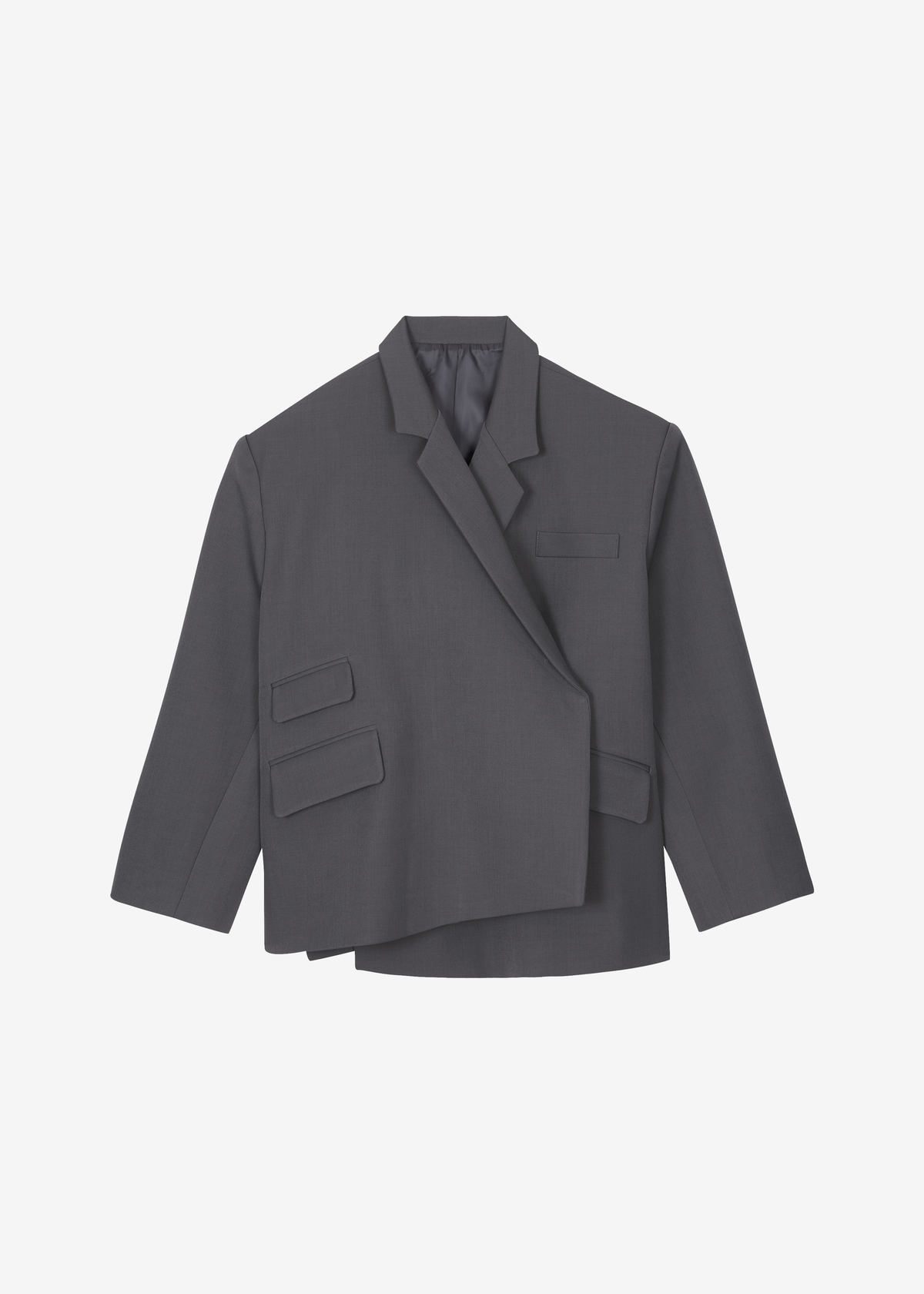 Tolmer Boxy Wrap Blazer - Storm Grey β view 10 of 10