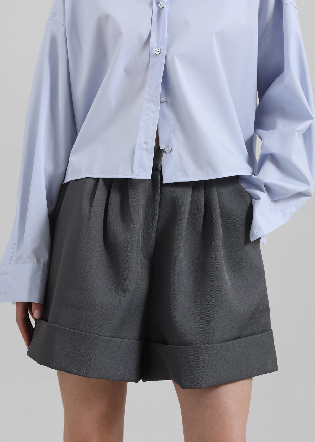 Tolmer Cuffed Shorts - Storm Grey β view 3 of 7