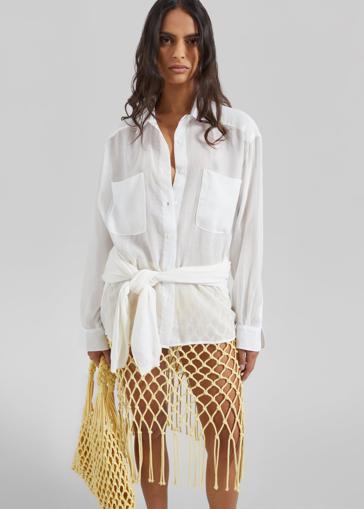 Trevas Sheer Shirt - White β view 1 of 10