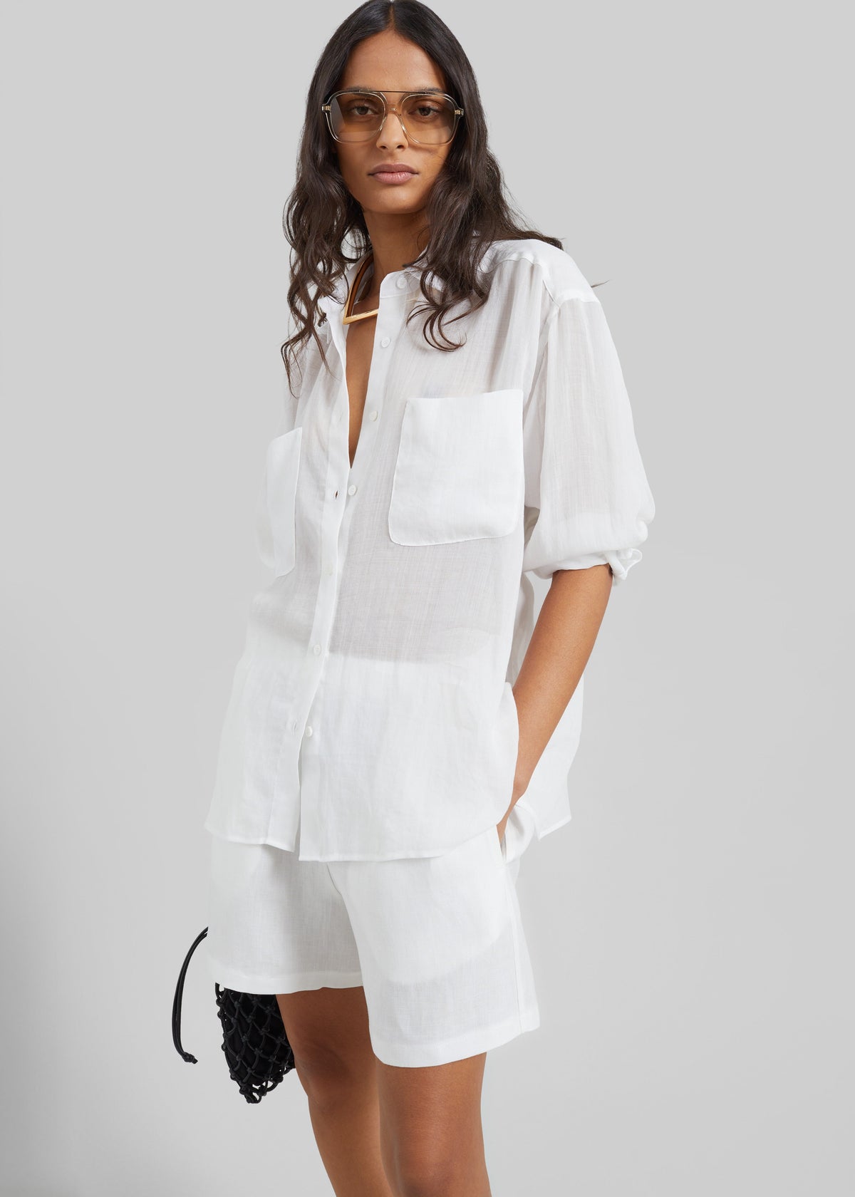 Trevas Sheer Shirt - White β view 3 of 10