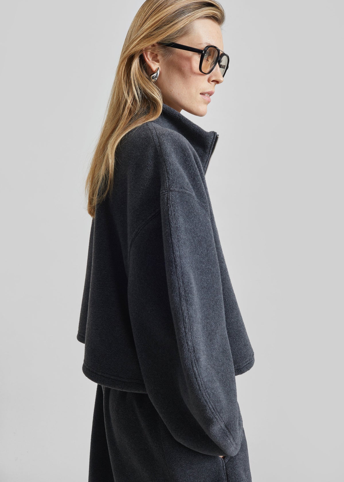 Treveray Fleece Half-Zip Sweatshirt - Dark Grey β view 7 of 11