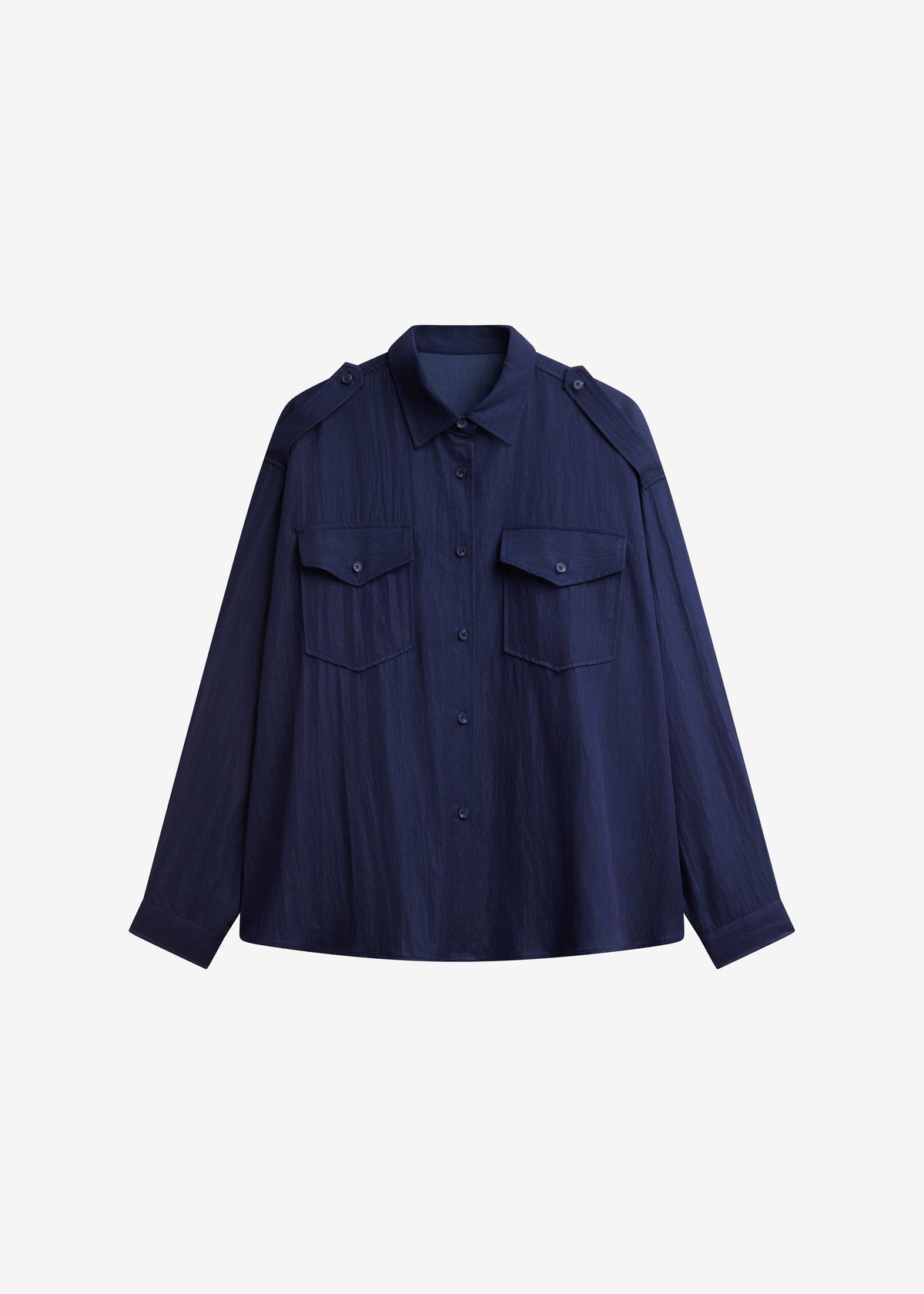 Trevi Textured Cargo Shirt - Navy β view 8 of 8