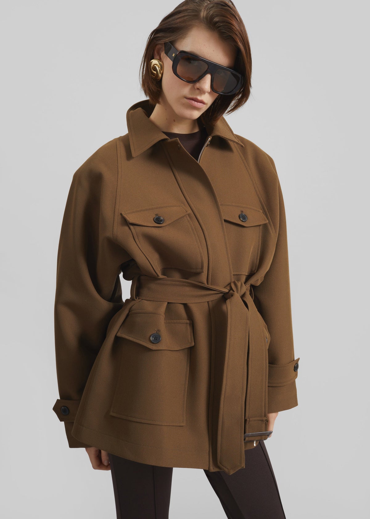 Trevose Padded Utility Jacket - Brown β view 7 of 9