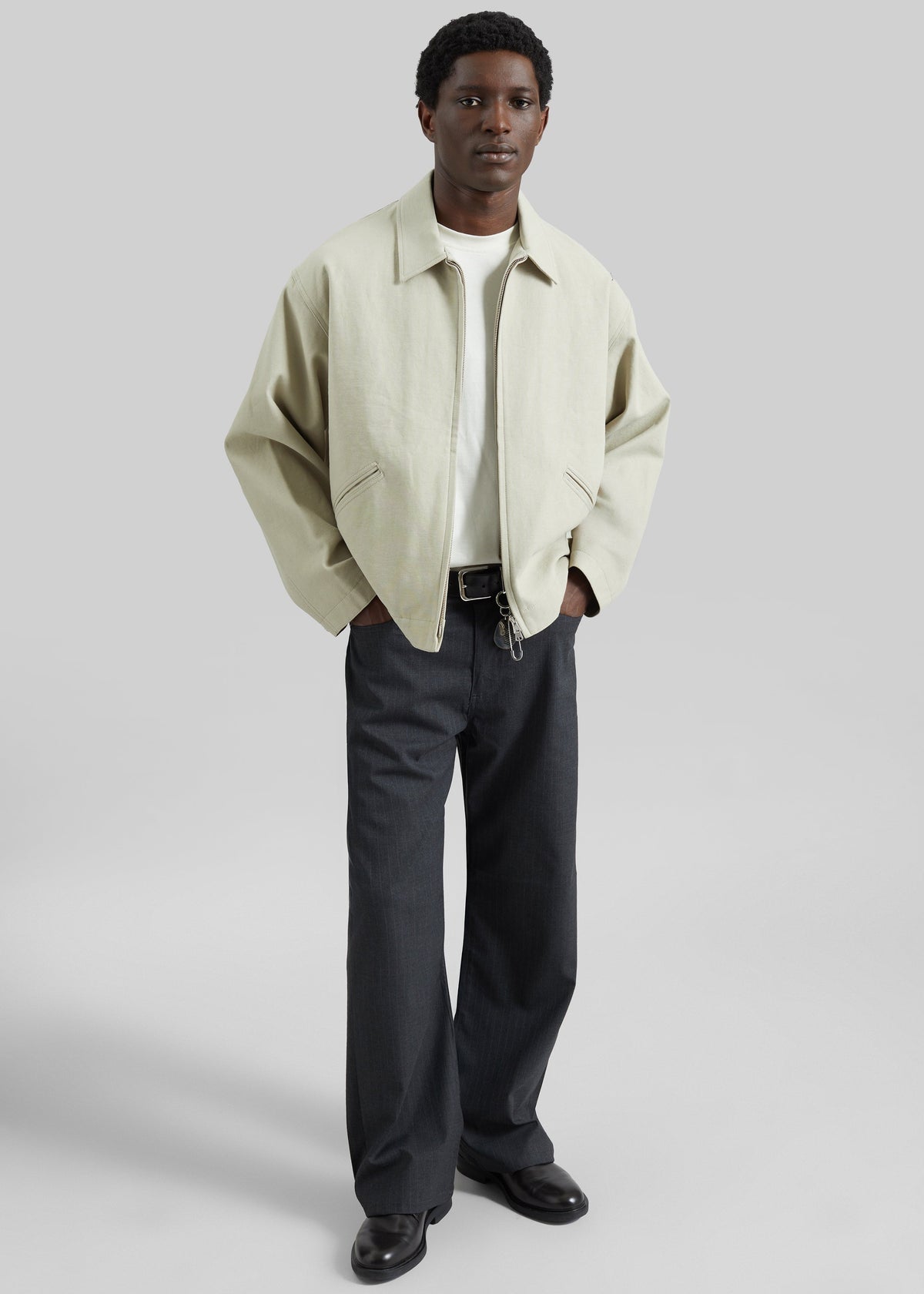 Trieste Straight Pants - Charcoal Pinstripe β view 3 of 10