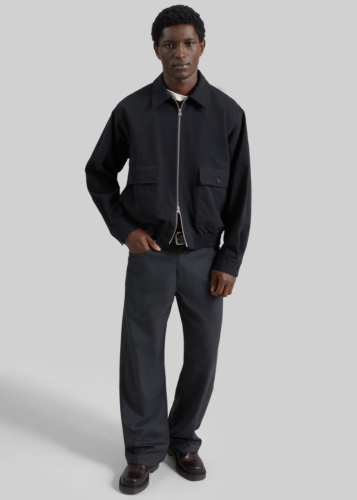 Trieste Straight Pants - Charcoal Pinstripe β view 7 of 10