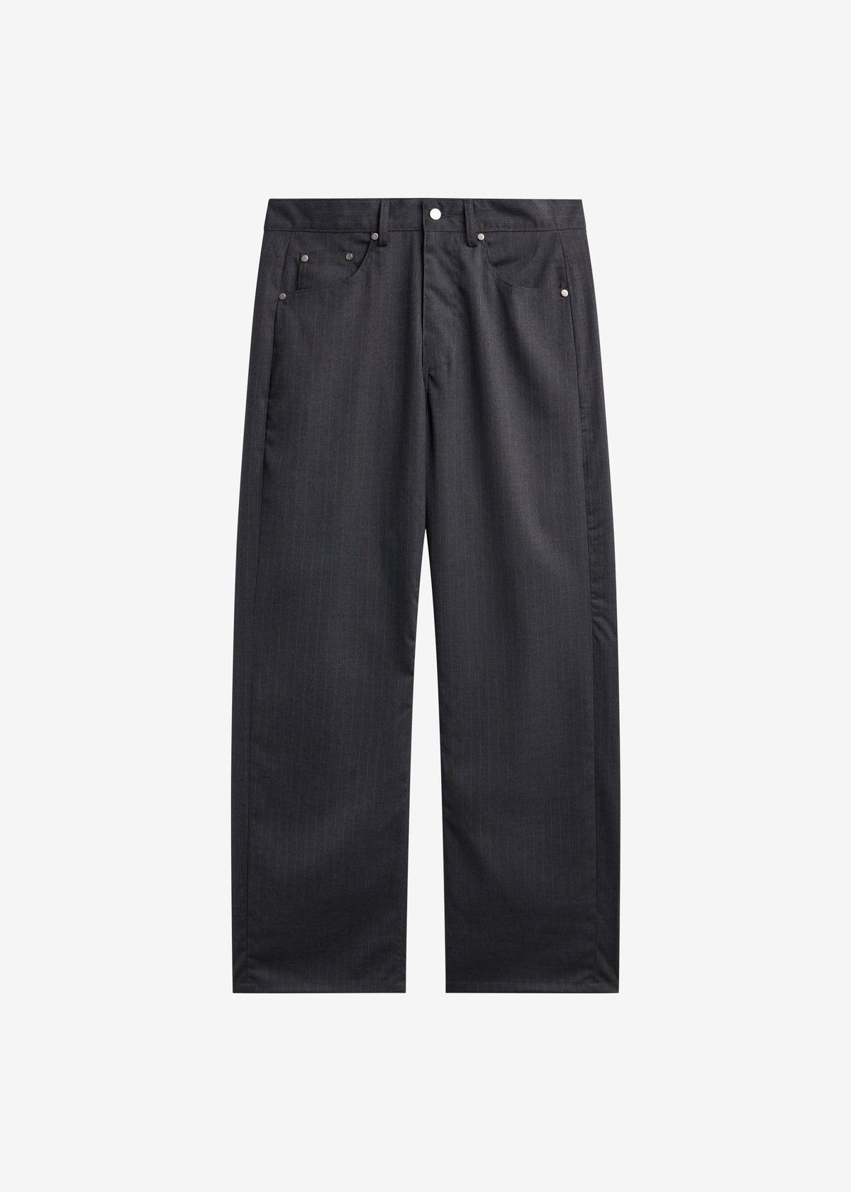 Trieste Straight Pants - Charcoal Pinstripe β view 10 of 10