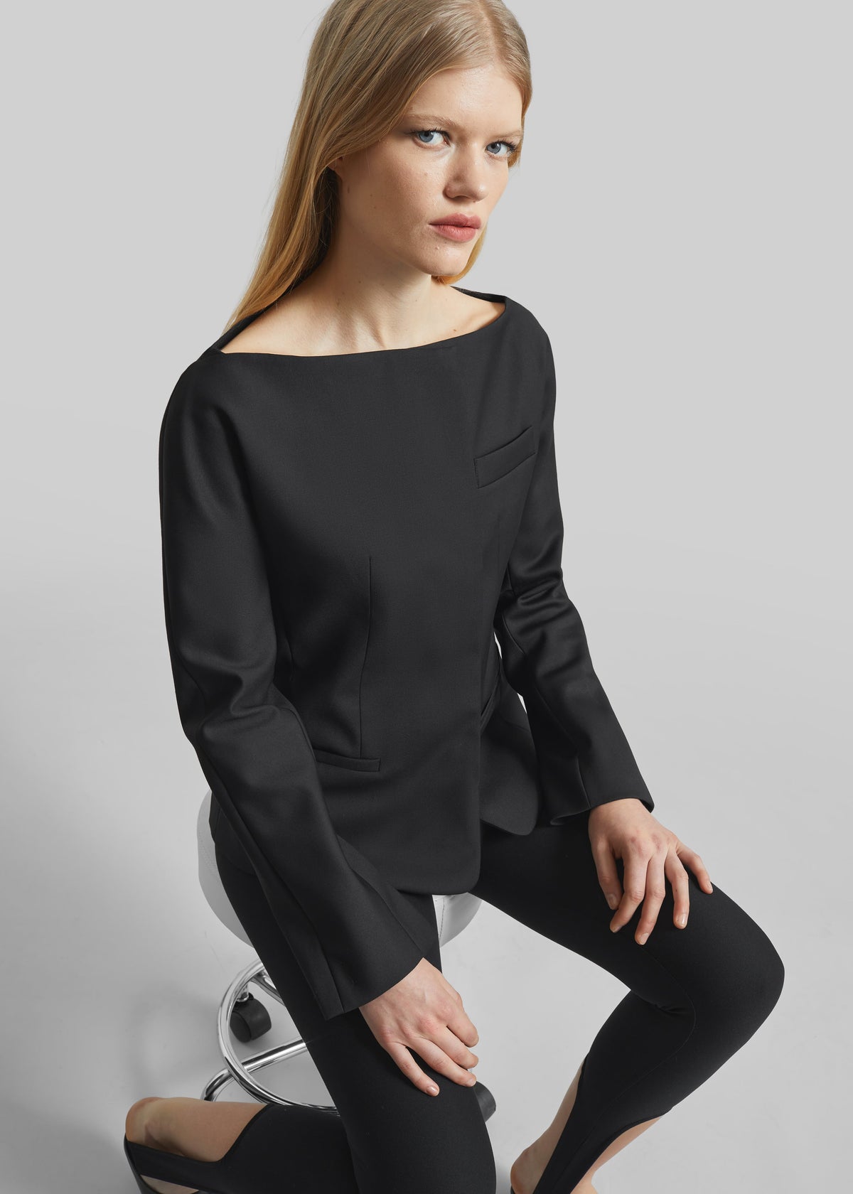 Troense Boatneck Tailored Blazer - Black β view 4 of 8