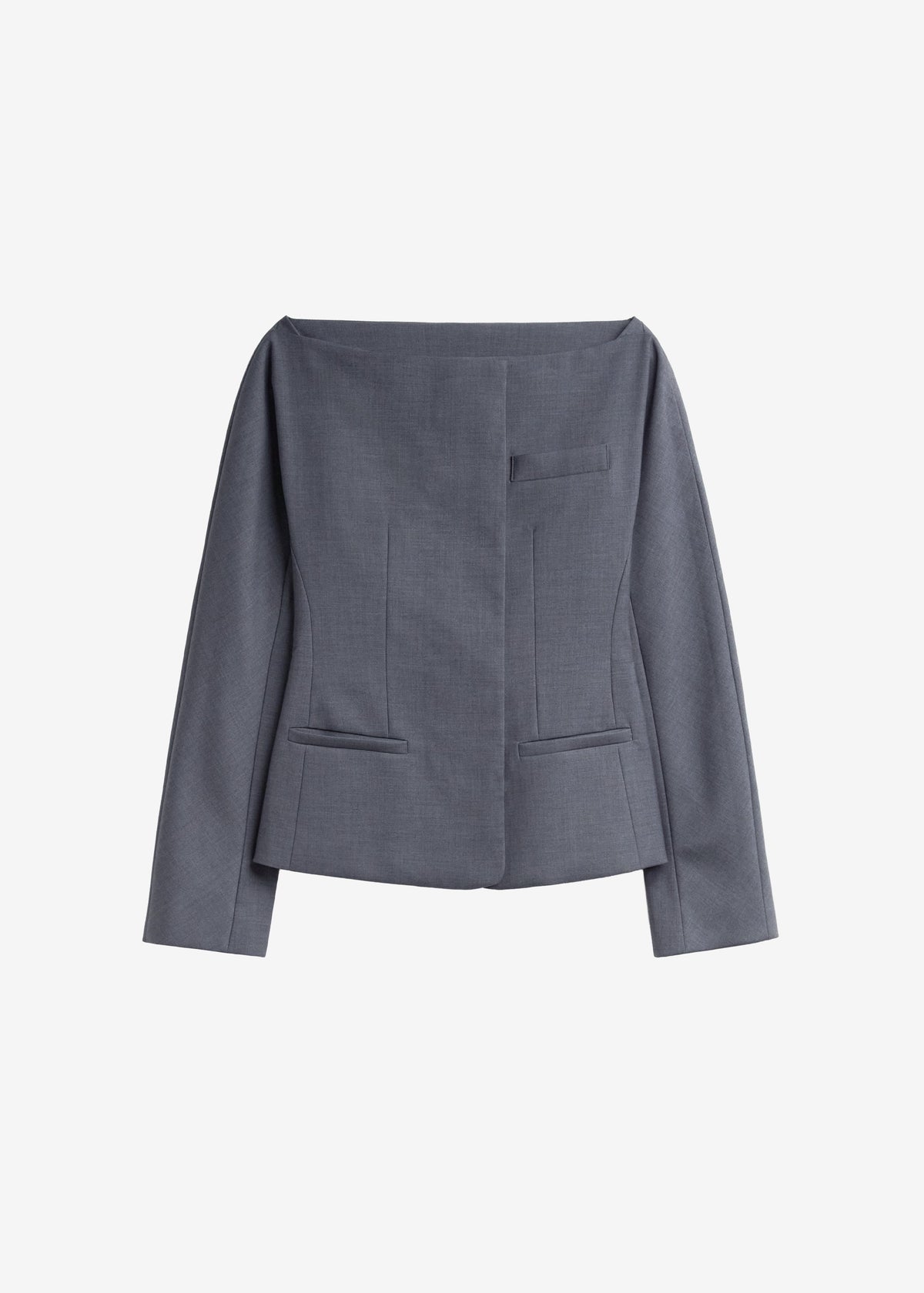 Troense Boatneck Tailored Blazer - Grey β view 7 of 7