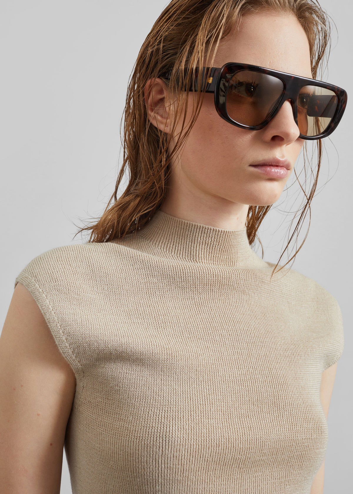Troyes Knit Top - Beige β view 2 of 7