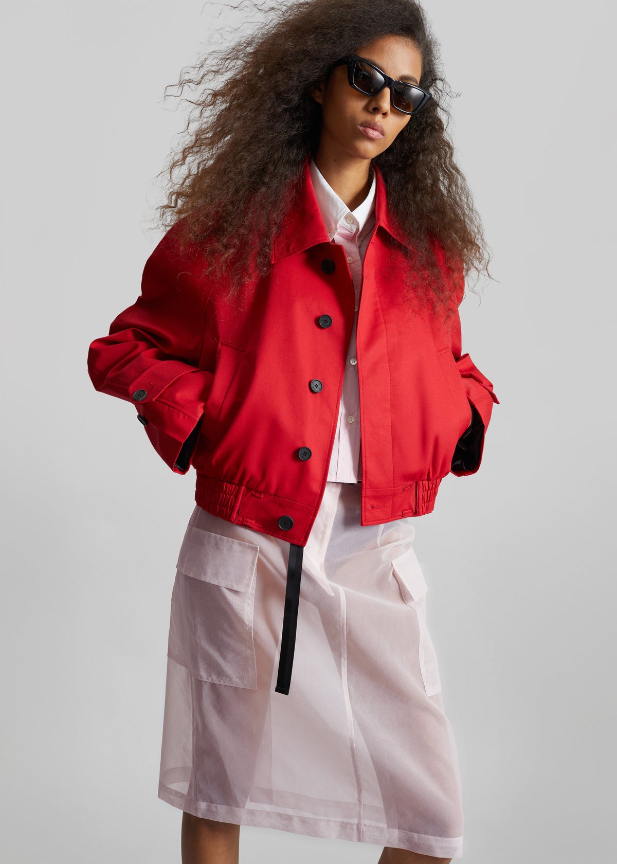 Turenne Curved Jacket - Red β view 3 of 11