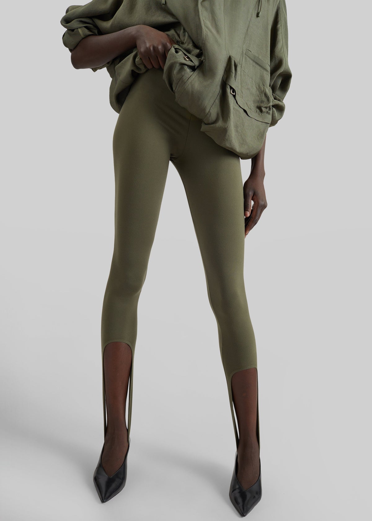 Twilla Stirrup Leggings - Olive β view 2 of 8