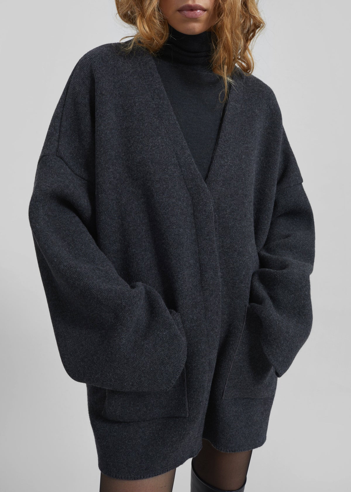 Tynset Oversized Cardigan - Charcoal β view 5 of 7