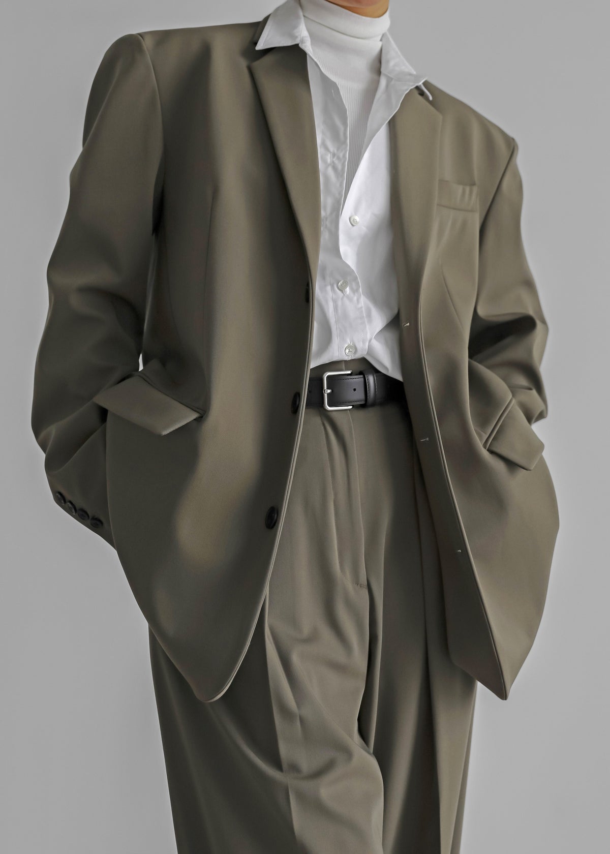Tansy Oversized Blazer - Olive β view 4 of 18
