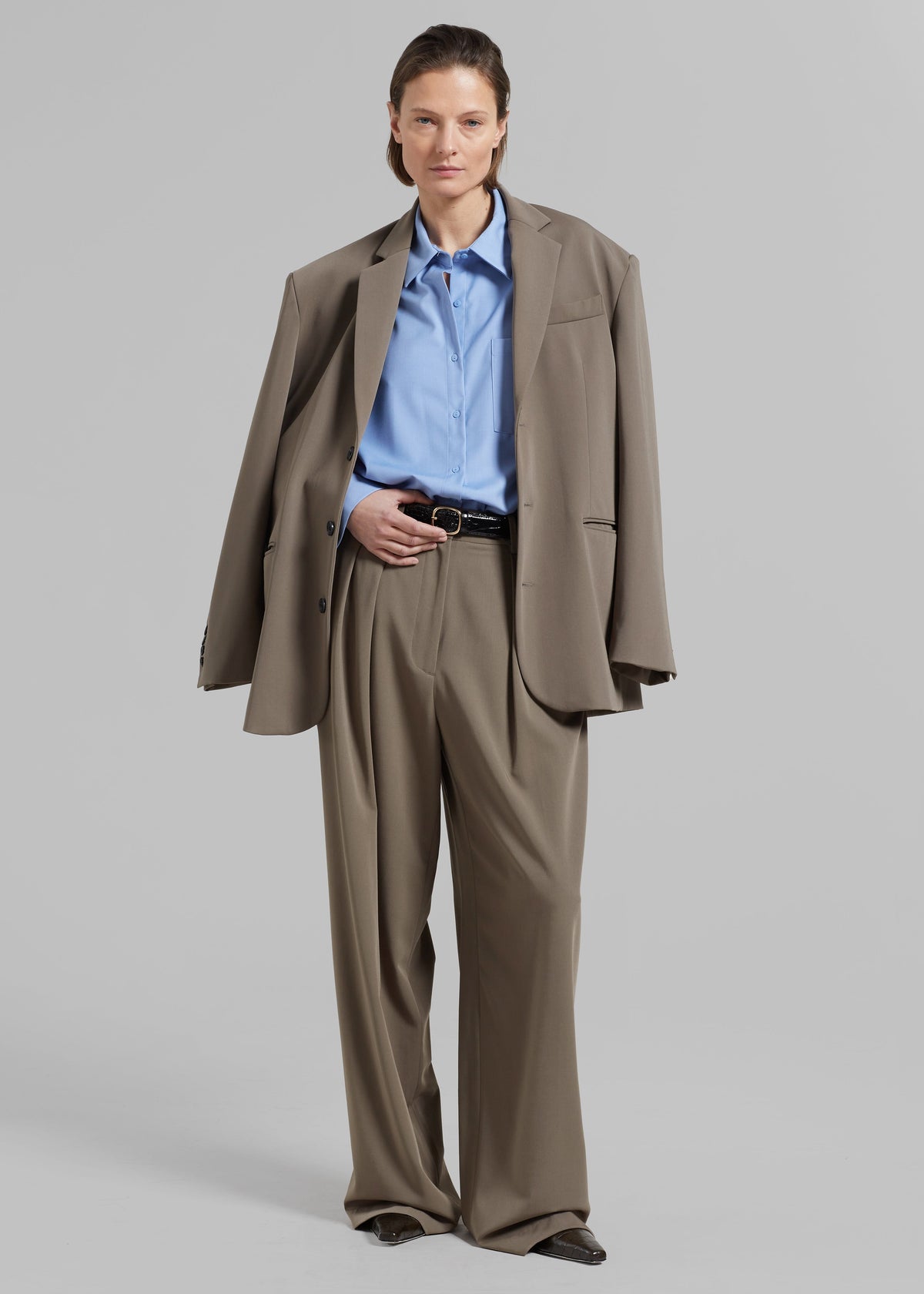 Tansy Pleated Trousers - Olive β view 11 of 13
